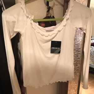 White off the shoulder top